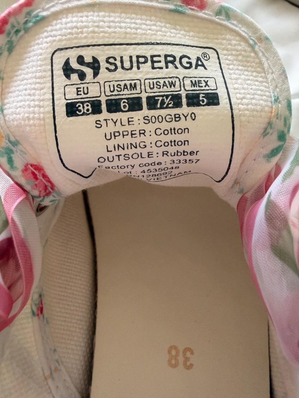 Superga LoveShackFancy Collab size 7.5 Sneakers - Picture 5 of 5